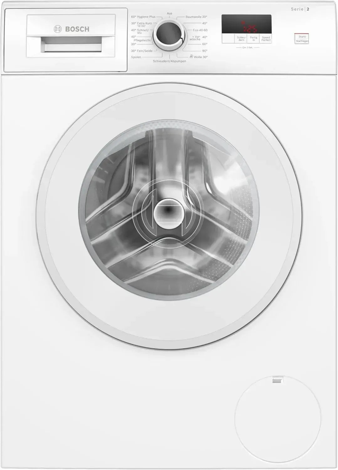 Bosch Serie 2 Waschmaschine, 7 kg, Frontlader, 1400 U/min, SpeedPerfect, AquaStop, Energie- und Wassersparend, Nachlegefunktion, Hygienisch