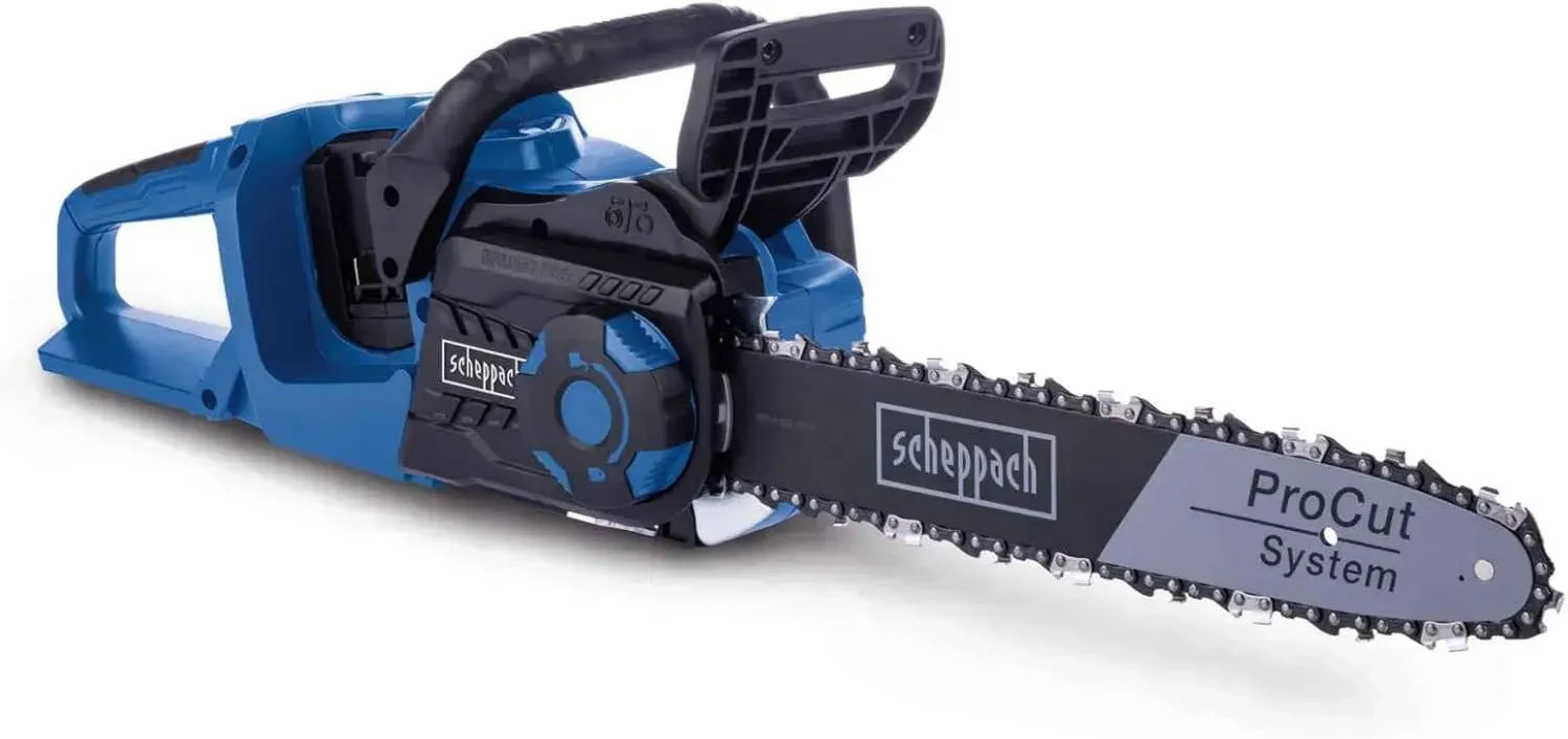 Scheppach Akku-Kettensäge 20V ohne Akku und Ladegerät, 33,5 cm Schnittlänge, 15 m/s Geschwindigkeit